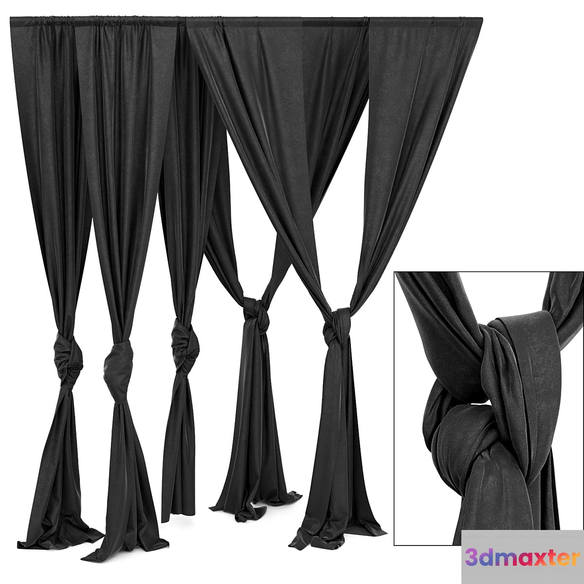 Curtain set 3D Max