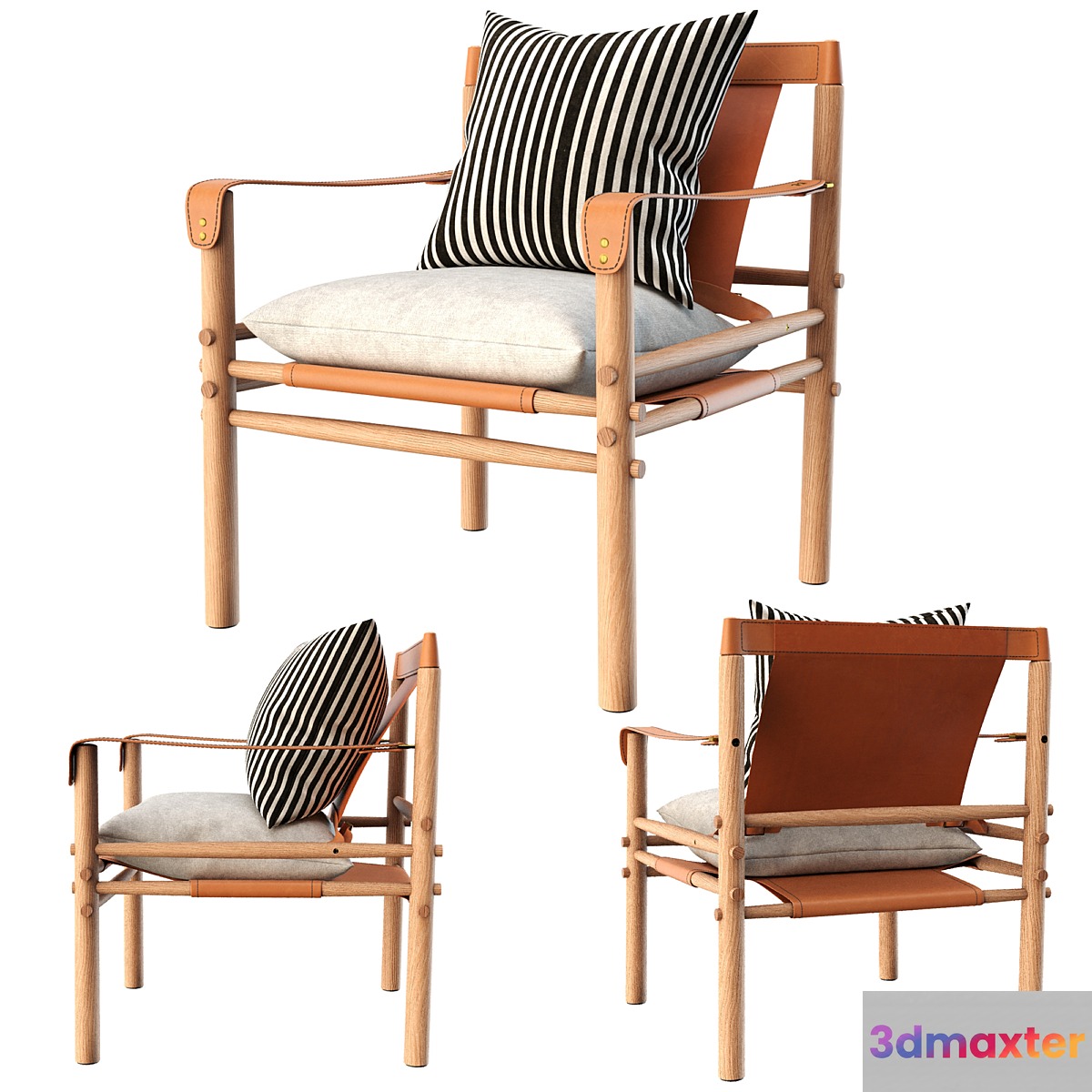 The byron leather armchair 3D Max