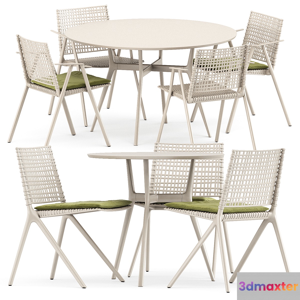 BRANCH ARMCHAIR and CHAIR and BRANCH TABLE by TRIBU - No.2 3D Max