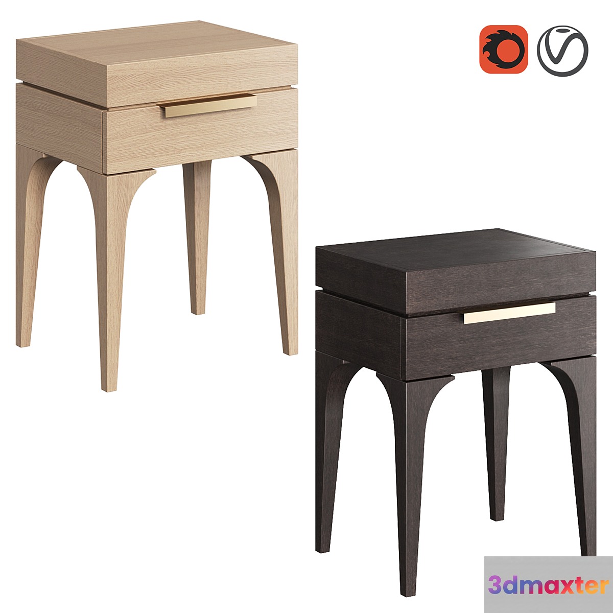 Dantone Home Bridge bedside table 3D Max