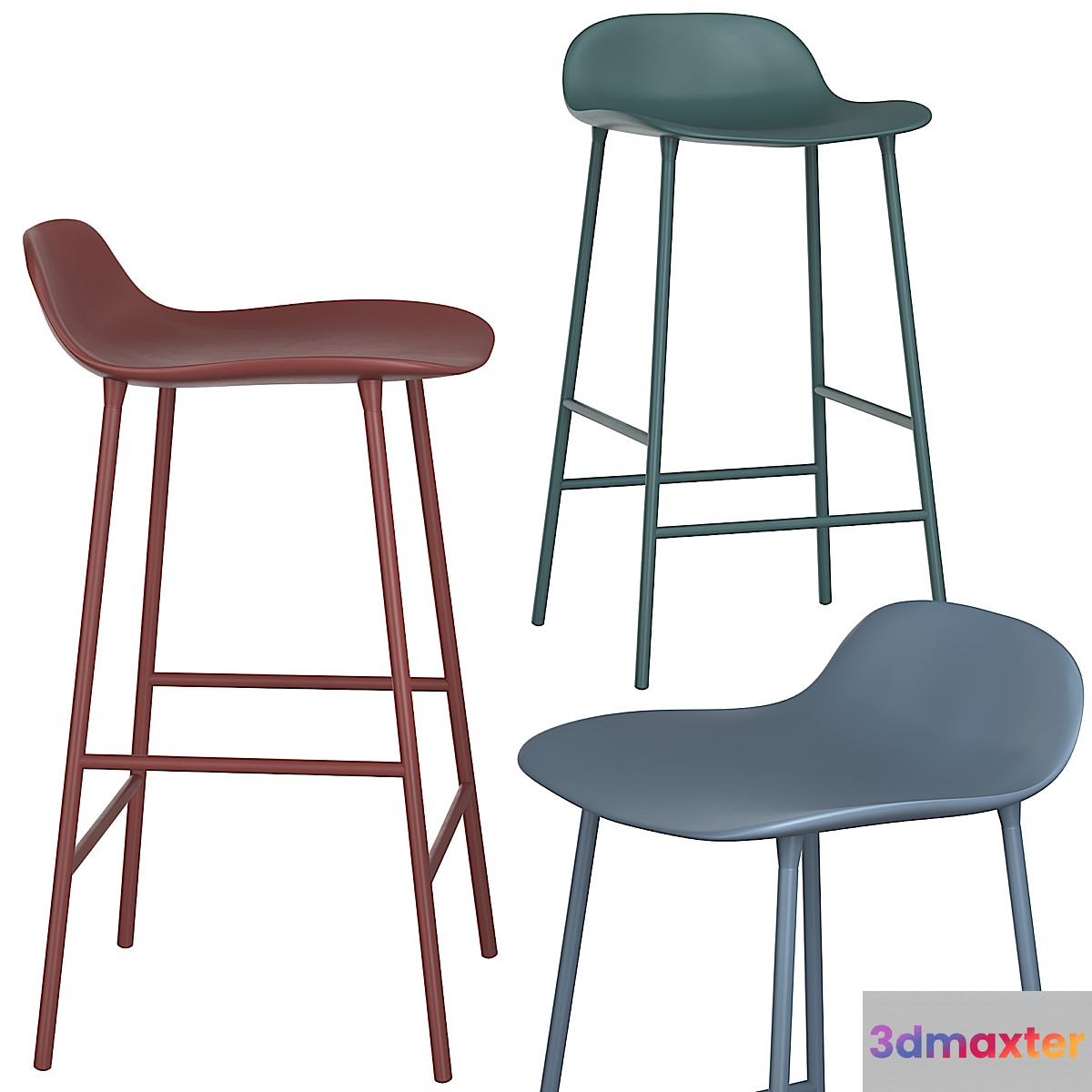 Form Barstool 65 cm Steel 3D Max