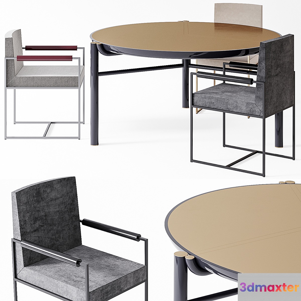 Meridiani chair Rider Zeno table