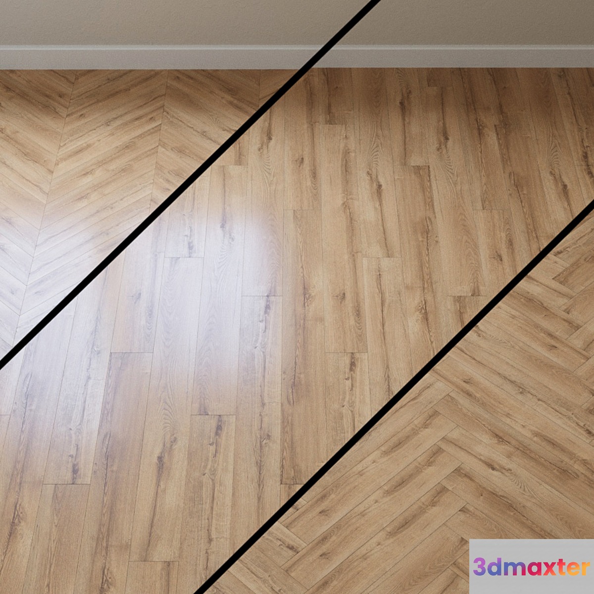 Laminate haro tritty 90 verano oak 3D Max