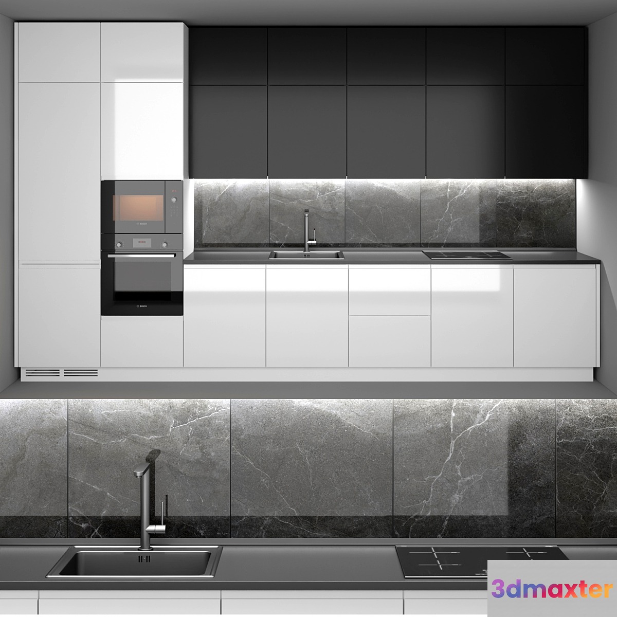 Modern kitchen - No.3 3D Max