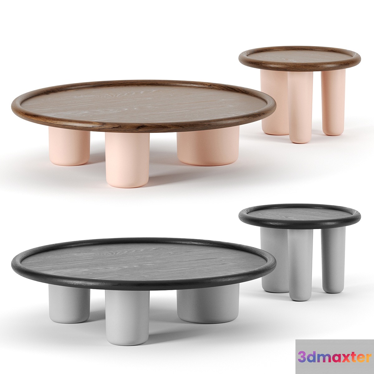 Pluto coffee tables by Tacchini 3D Max