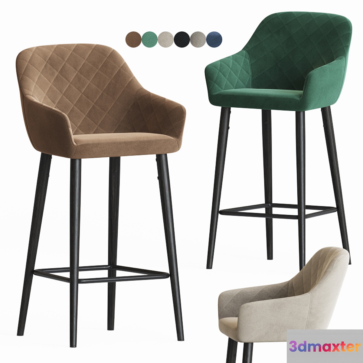 Antiba Bar Stool Onix Mebel 3D Max