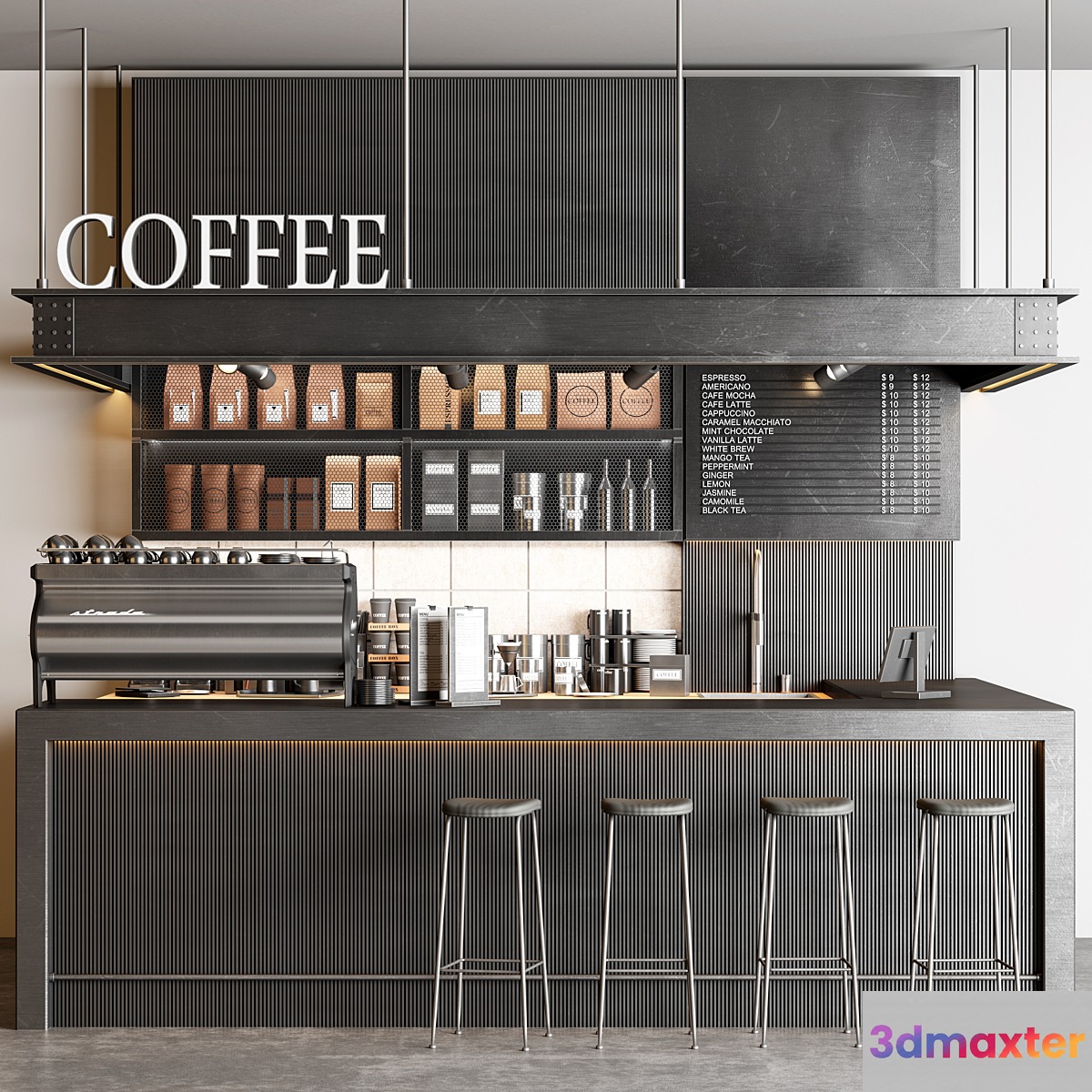 industrial coffee shop