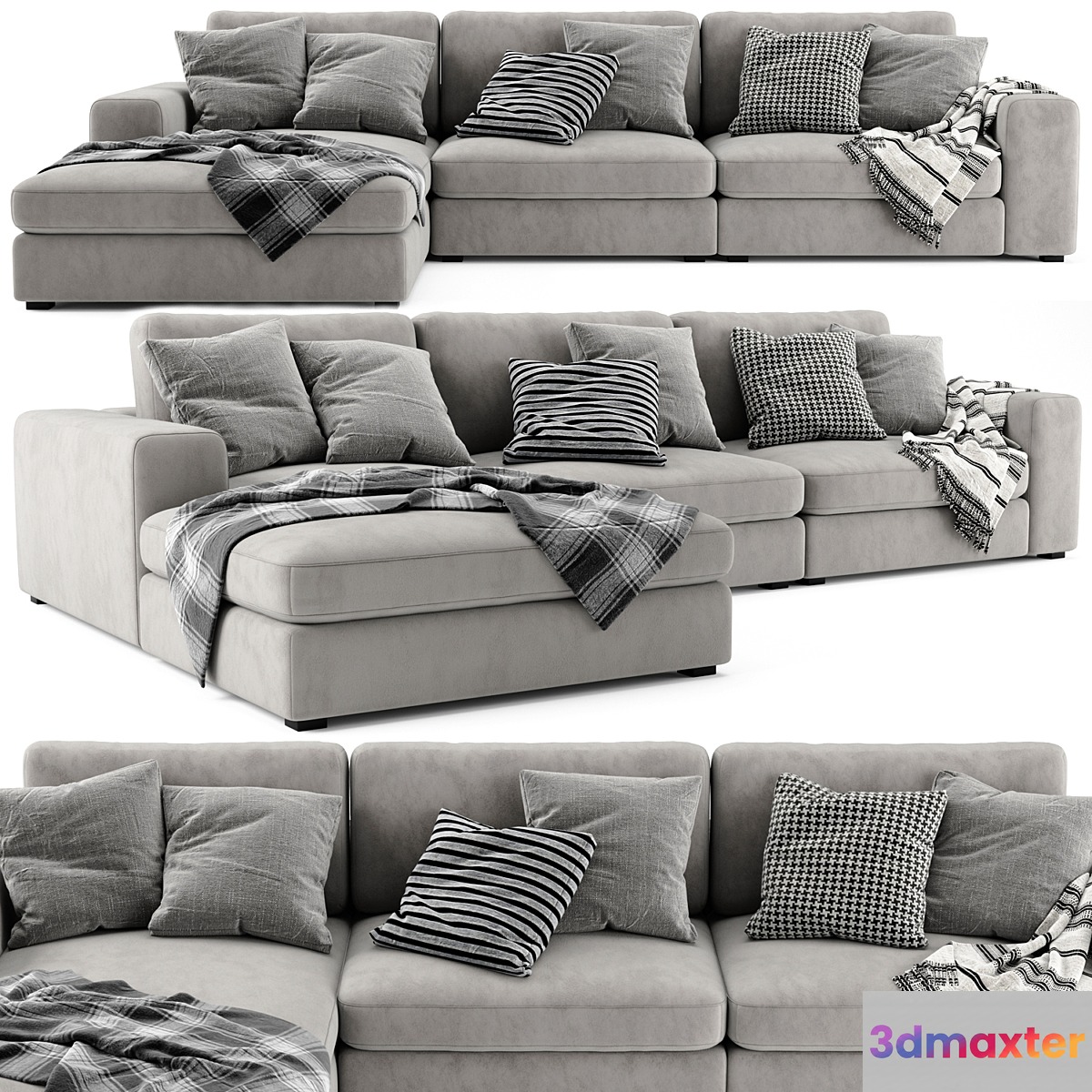 Article Beta Left Chaise Sectional 3D Max