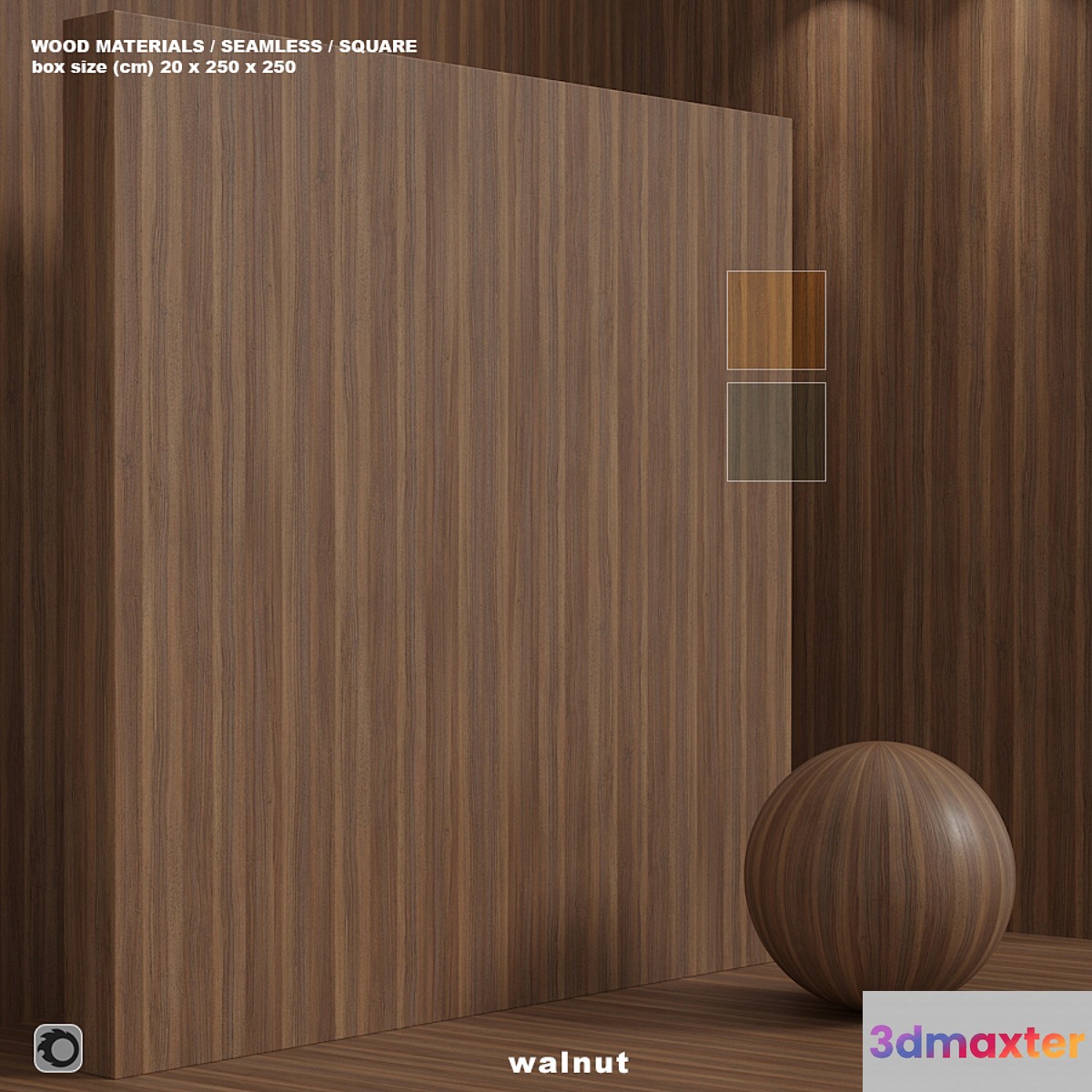 Material wood (seamless) walnut - set 110 3D Max