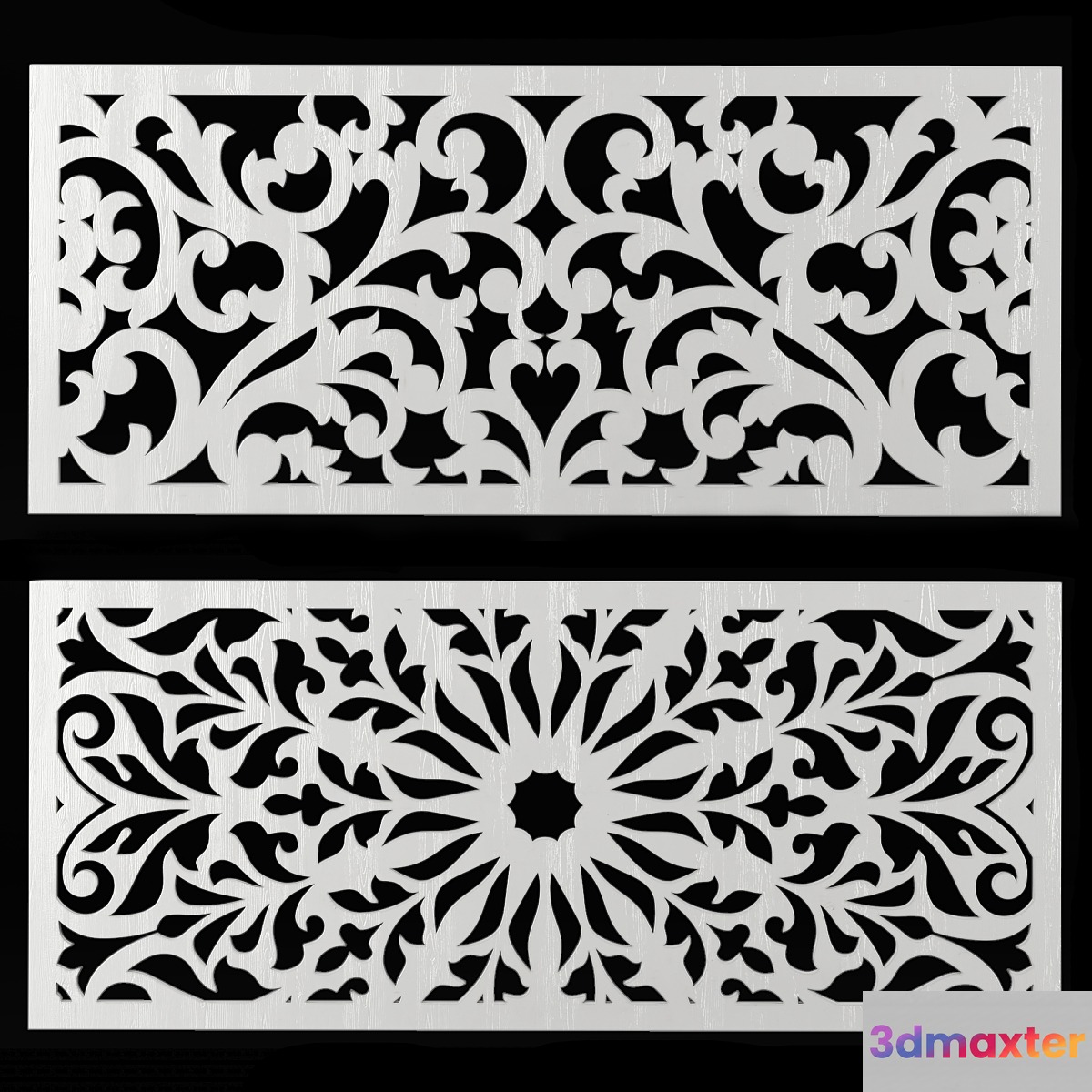 Set of decorative panels 6 3D Max
