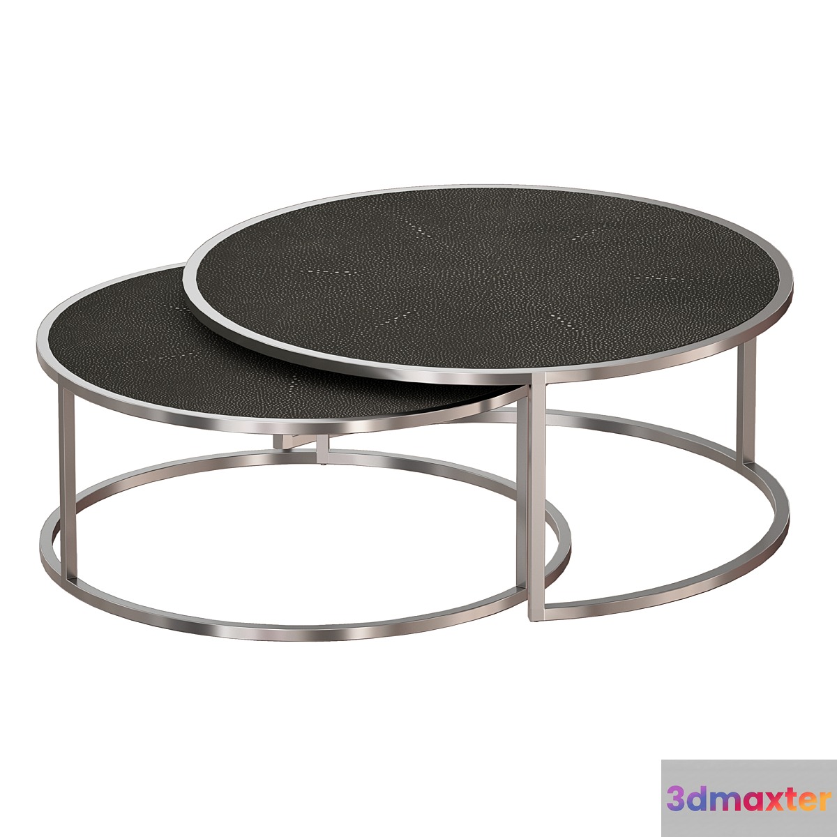 Keya Stainless Steel Nesting Coffee Tables (Crate and Barrel) 3D Max