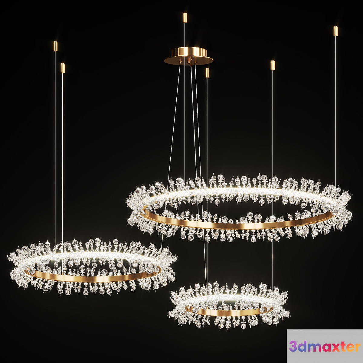 Crystal ring chandelier THERA Combination - No.3