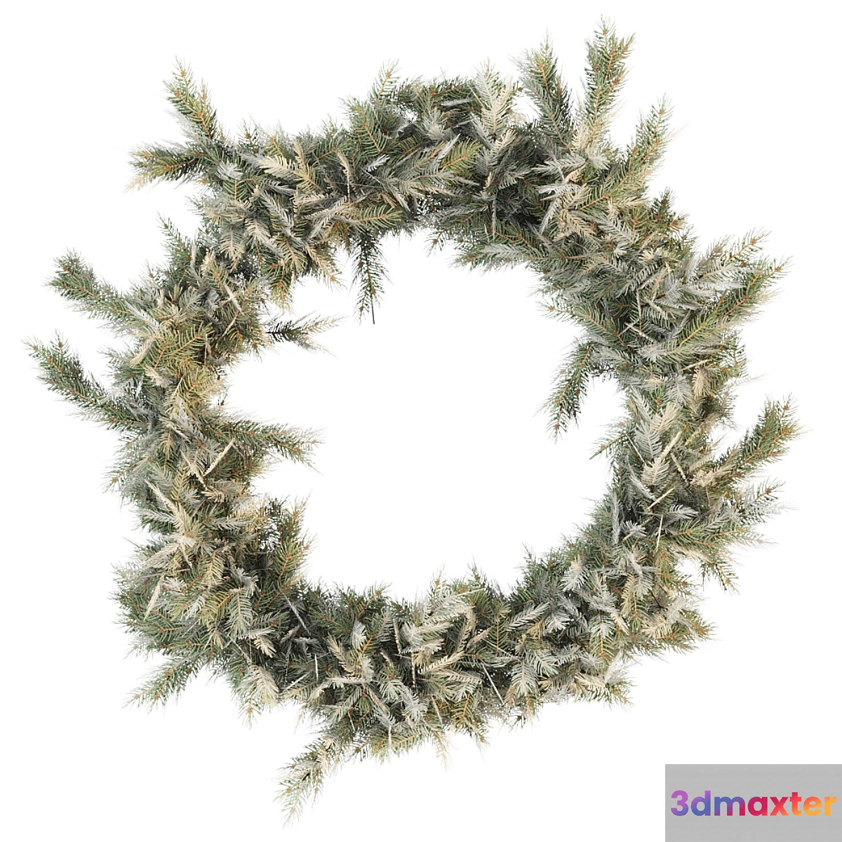 Christmas wreath of coniferous branches