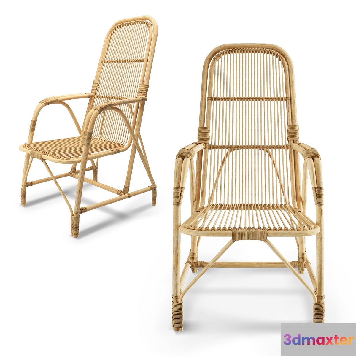 Rattan chair 3D Max