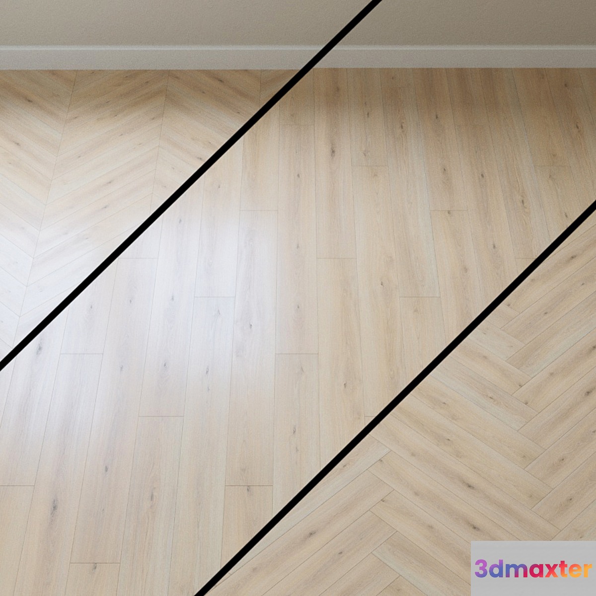 Laminate haro tritty 100 campus 4v emilia oak corduroy white 3D Max