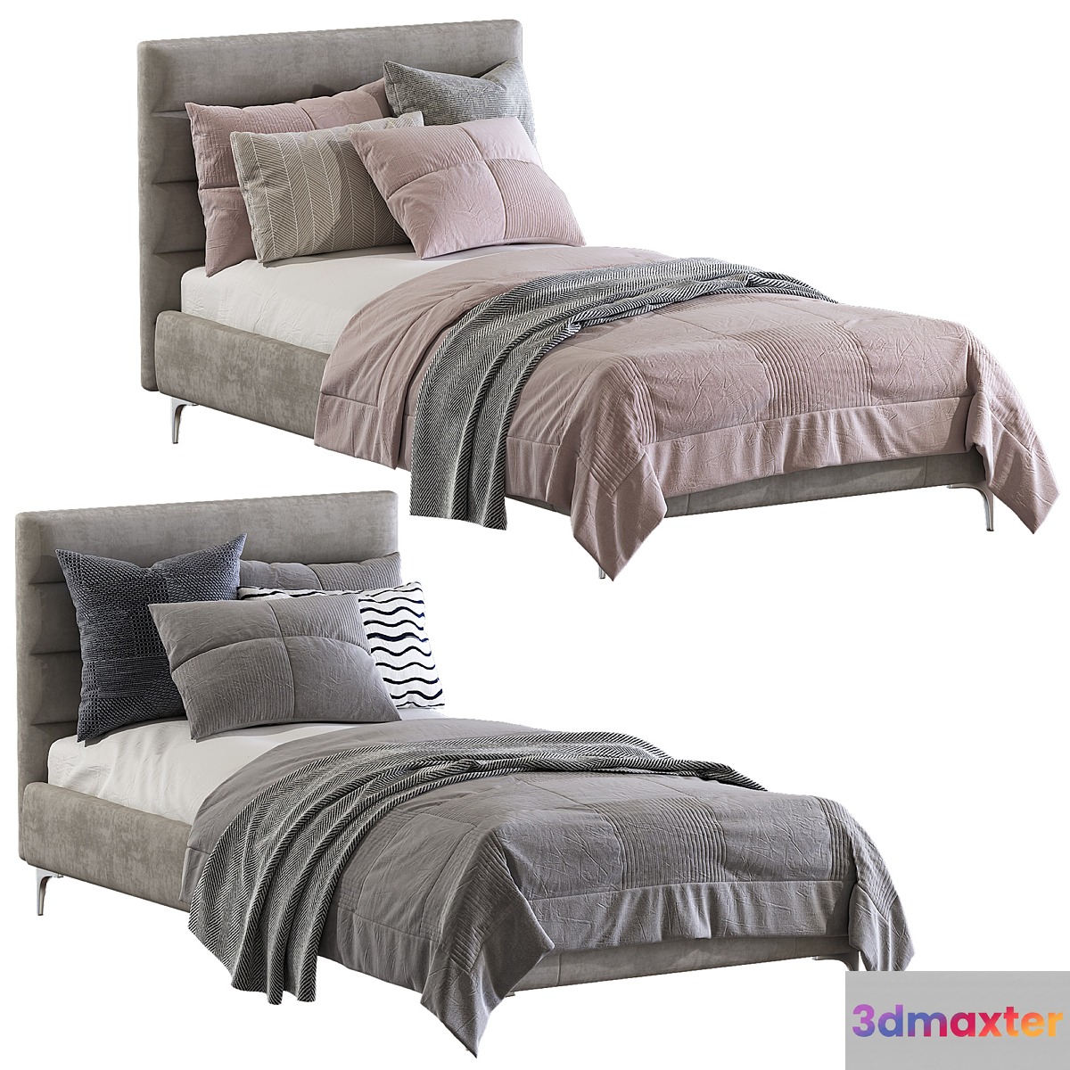 Bed Pfeiffer Upholstered Bed 3 3D Max