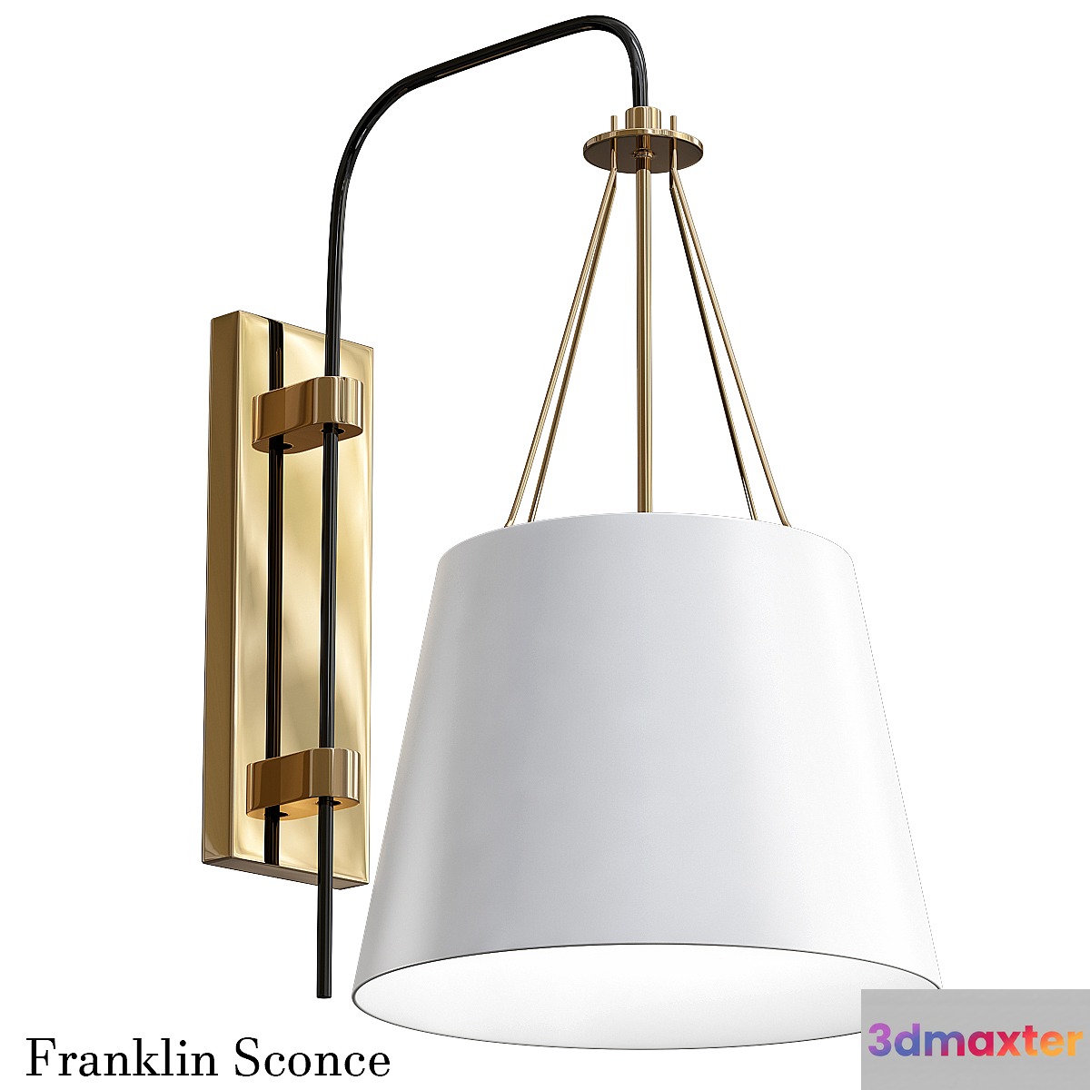 Franklin Sconce 3D Max