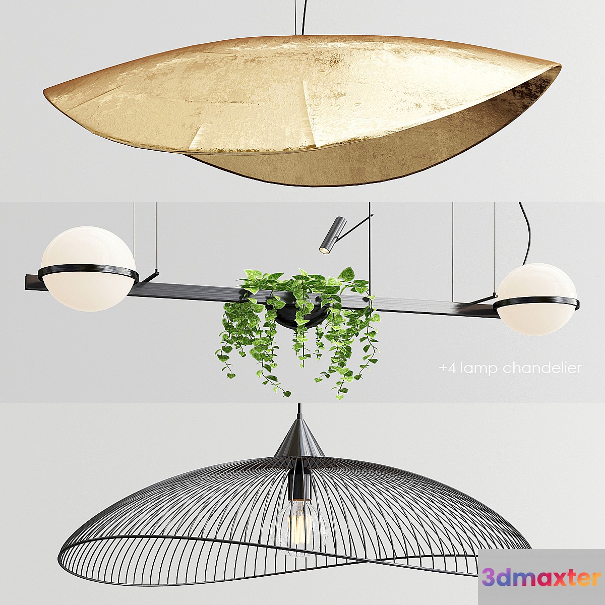 Gervasoni Vibia Kasteli Chandelier - 3 type 3D Max