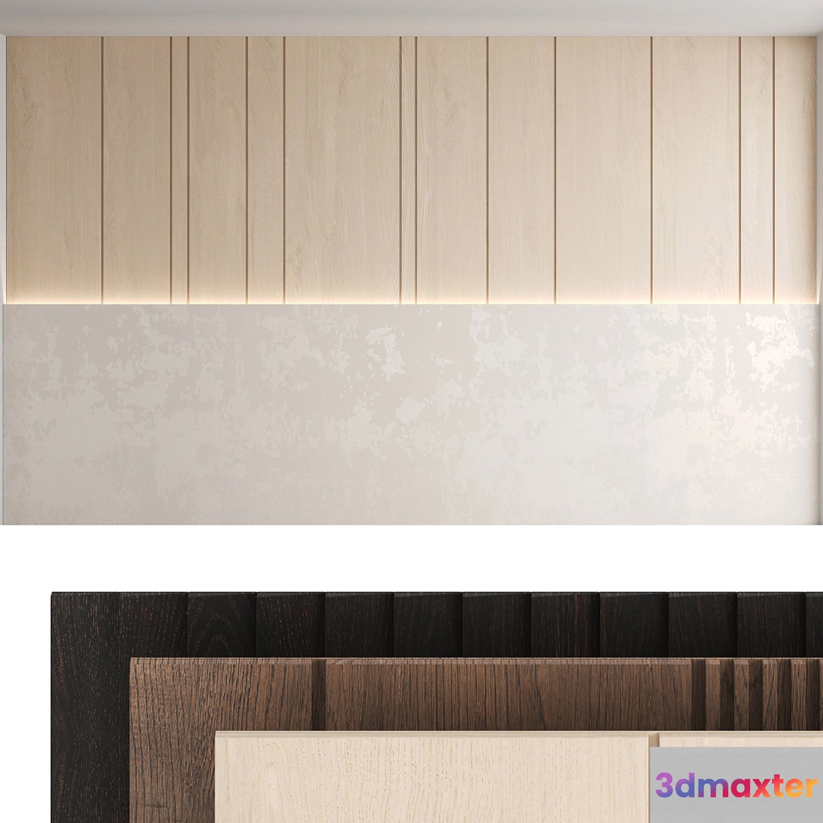 Decorative wall panel set 42 3D Max