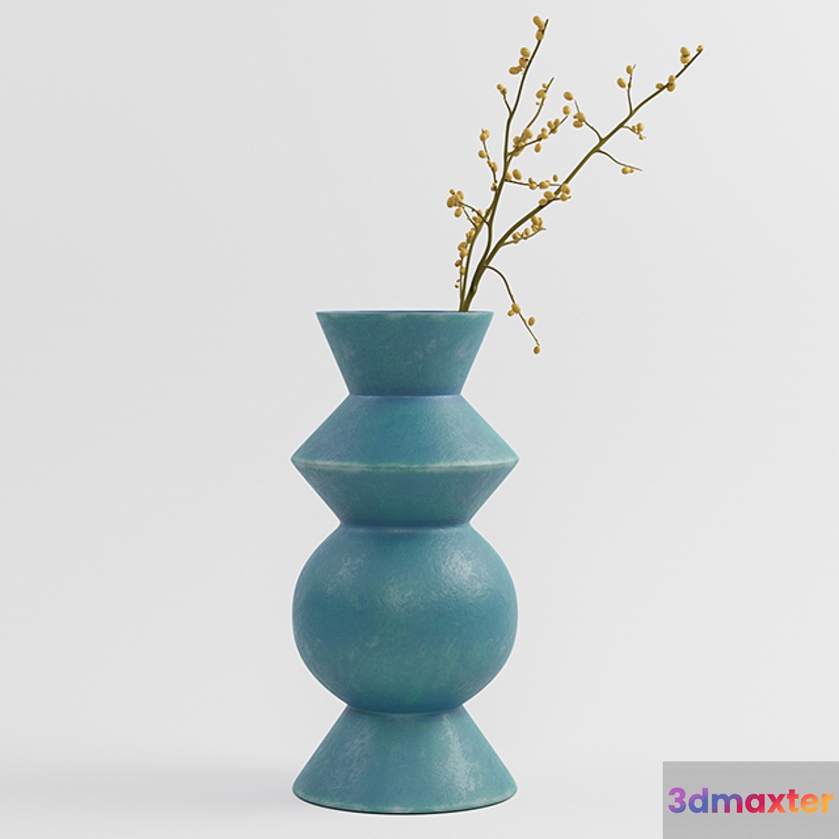 Hilda blue totem vase