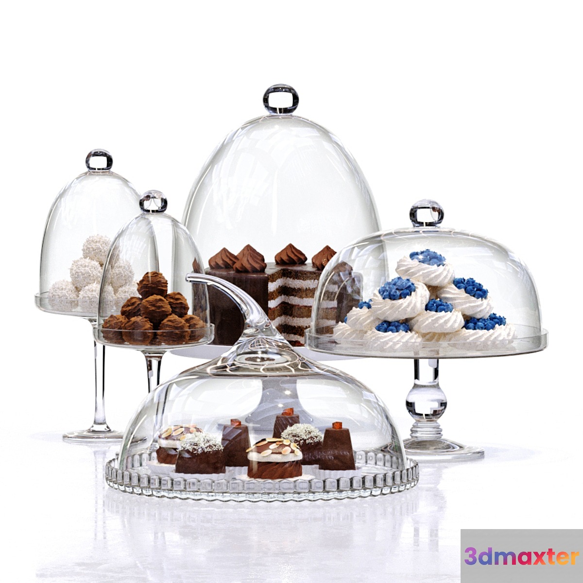 Cake Holders & Covers Set # 2 3D Max