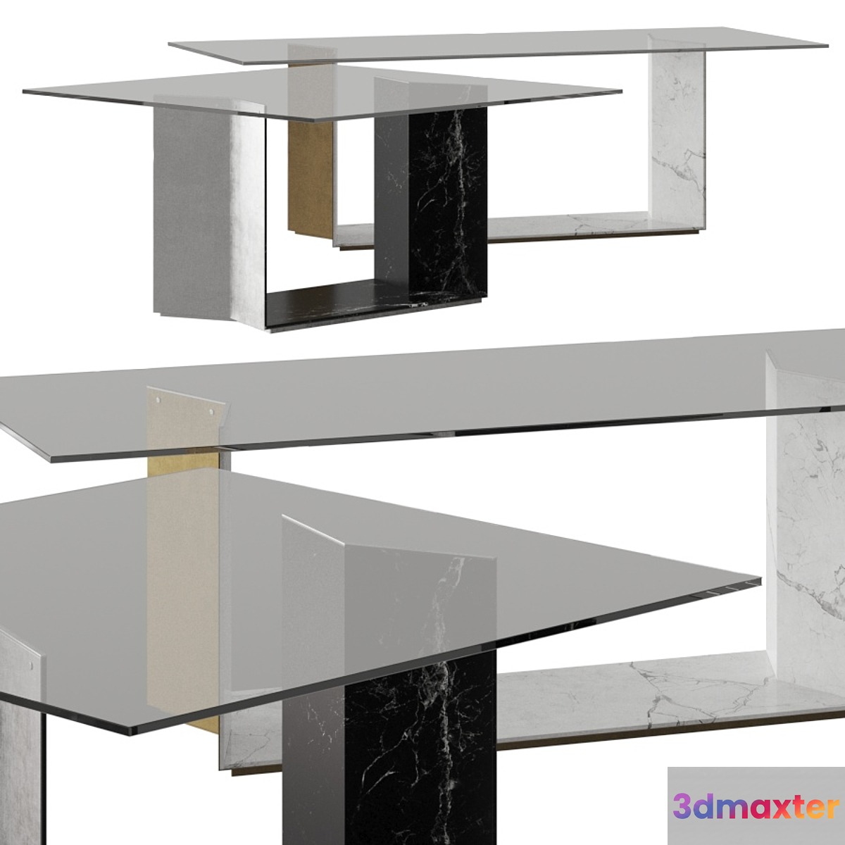 Tonelli Design T5 Stone Dinning Tables 3D Max
