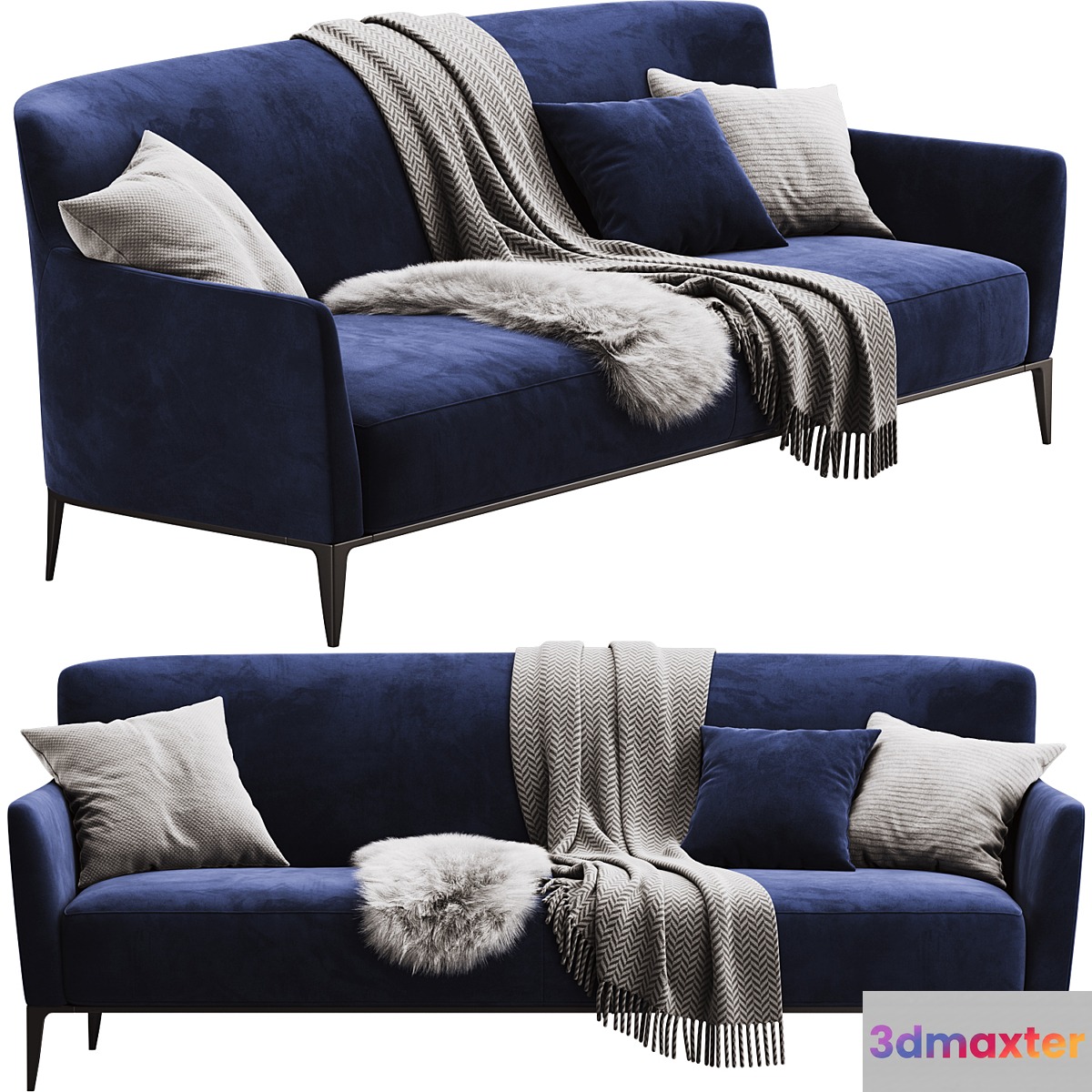 Poliform Gentleman Sofa 220 cm 3D Max