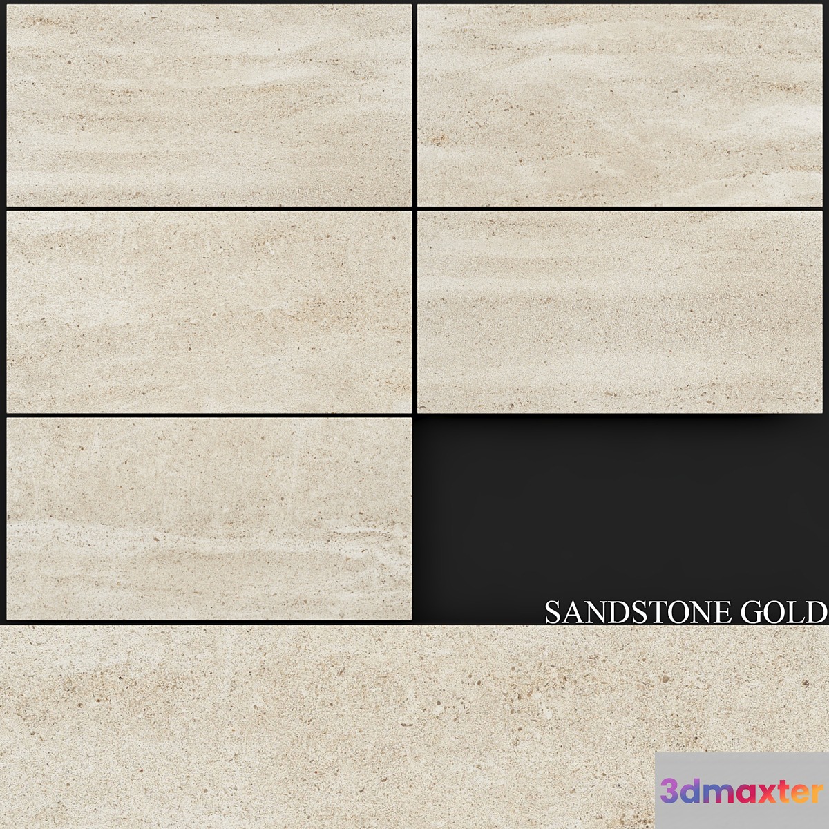 Keros Sandstone Gold 3D Max
