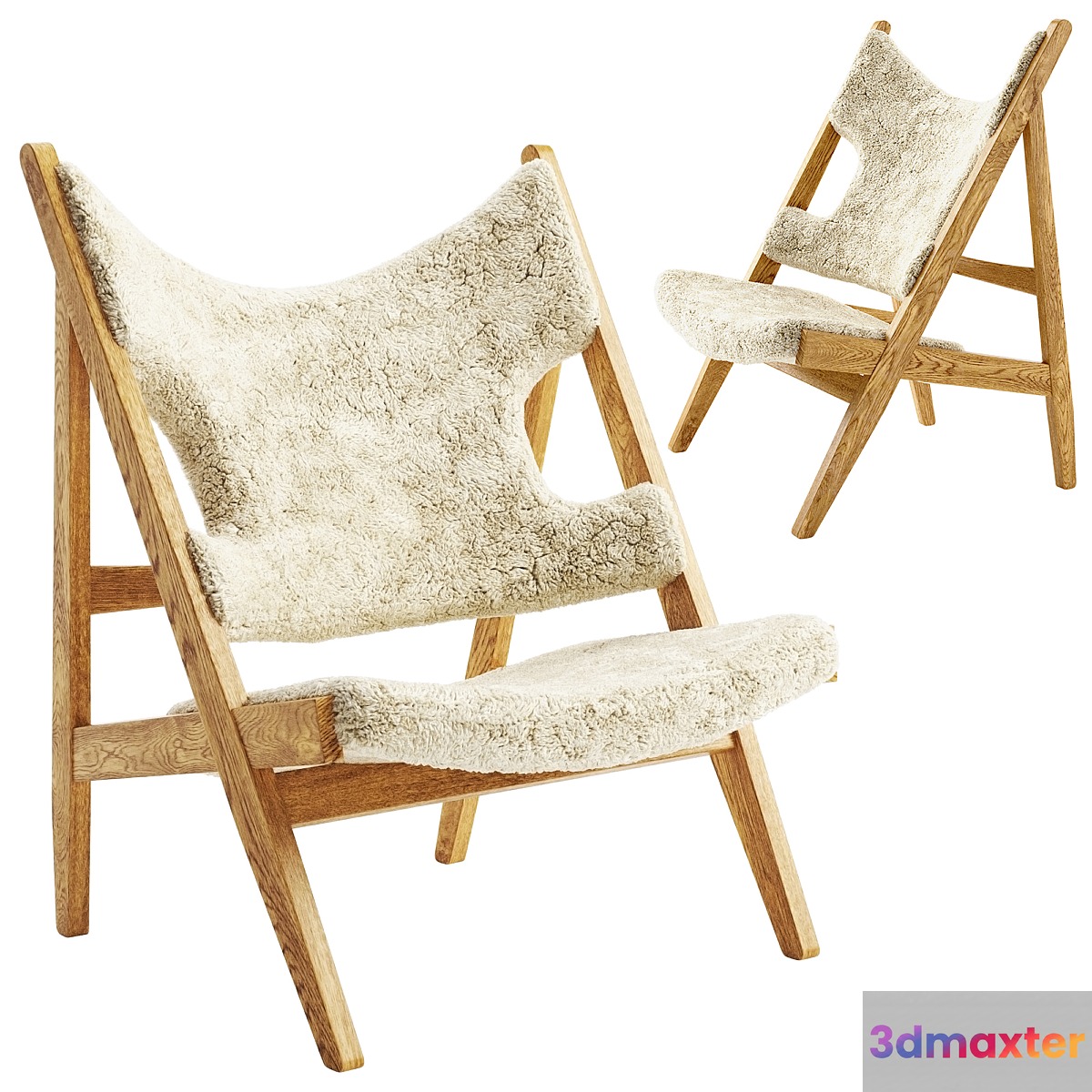 Sheepskin Knitting Chair by Menu 3D Max