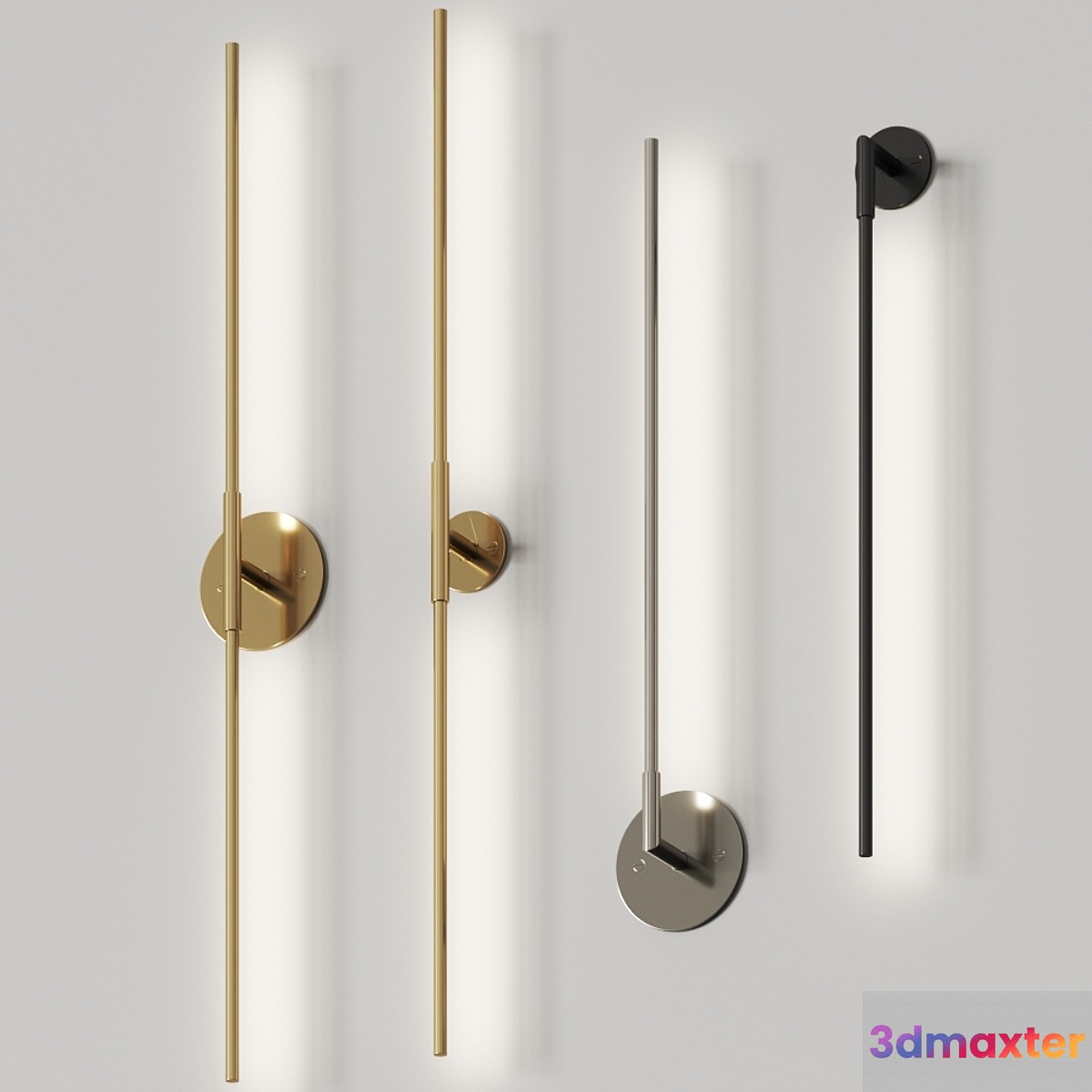 Juniper Thin Single & Double Float Wall Lamps - No.2 3D Max