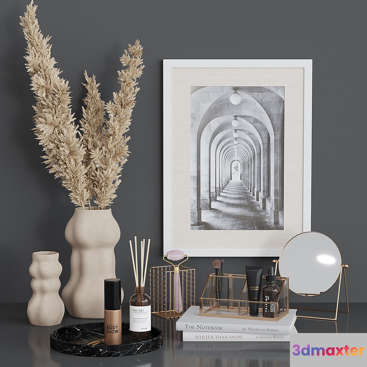 Decorative set HM for dressing table 3D Max