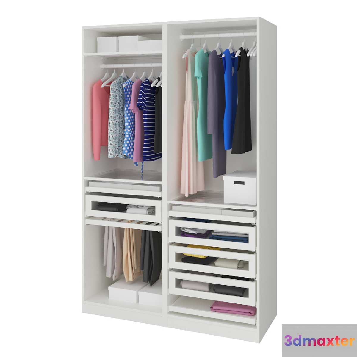 Wardrobe Ikea Pax 3D Max