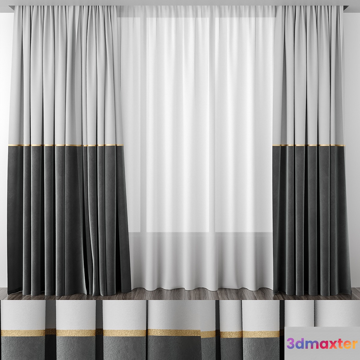 Gray curtains 50_50 - No.2