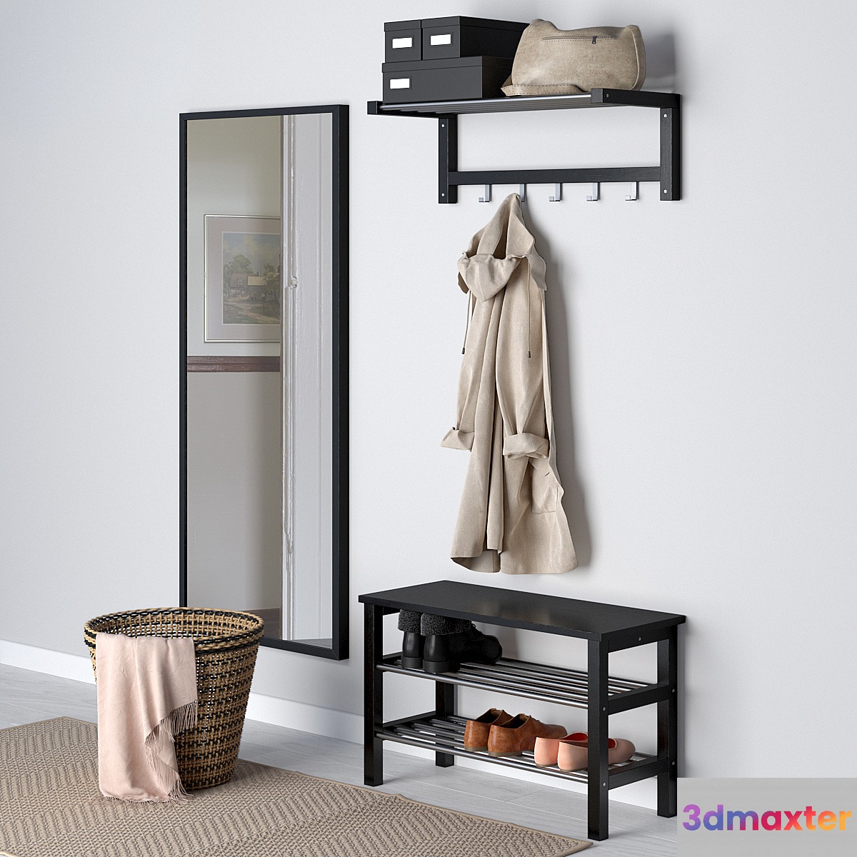 Ikea Chusig and Slothes set 3D Max