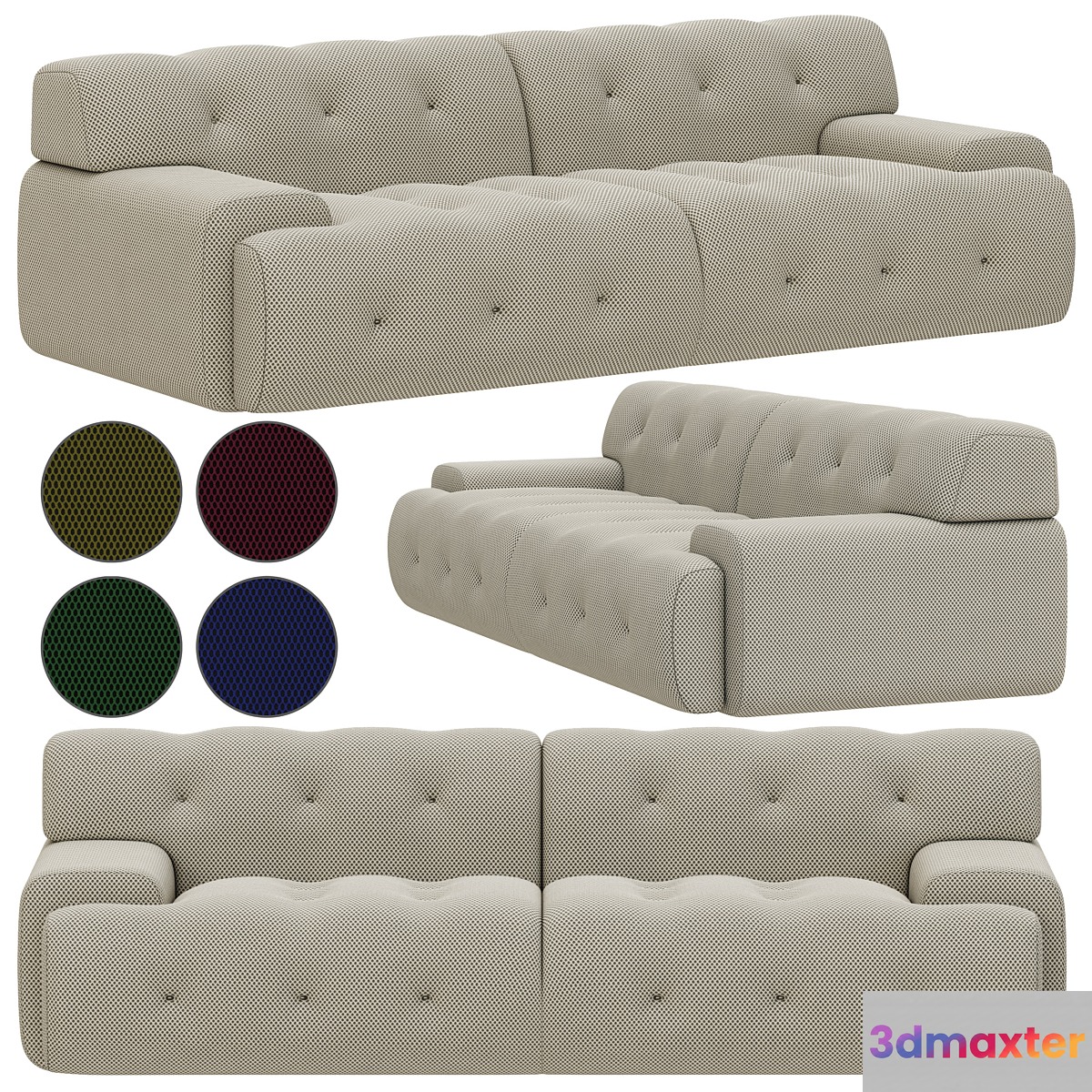 Roche Bobois Blogger 3 large 3-seat sofa - No.2