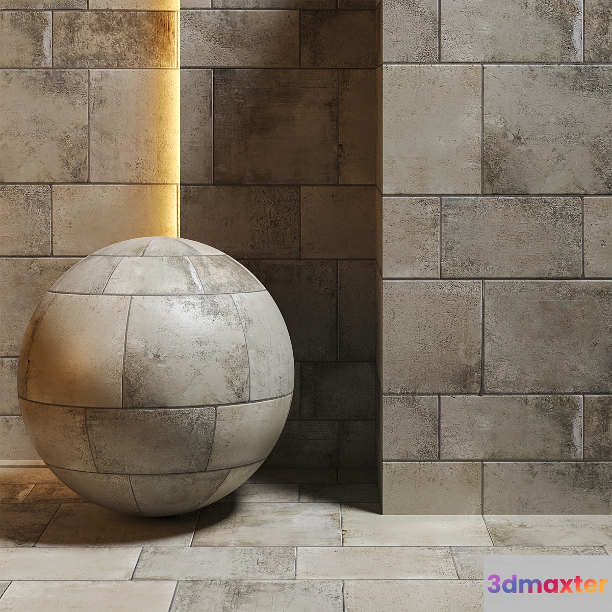 Old floor tile Lapicida 3D Max