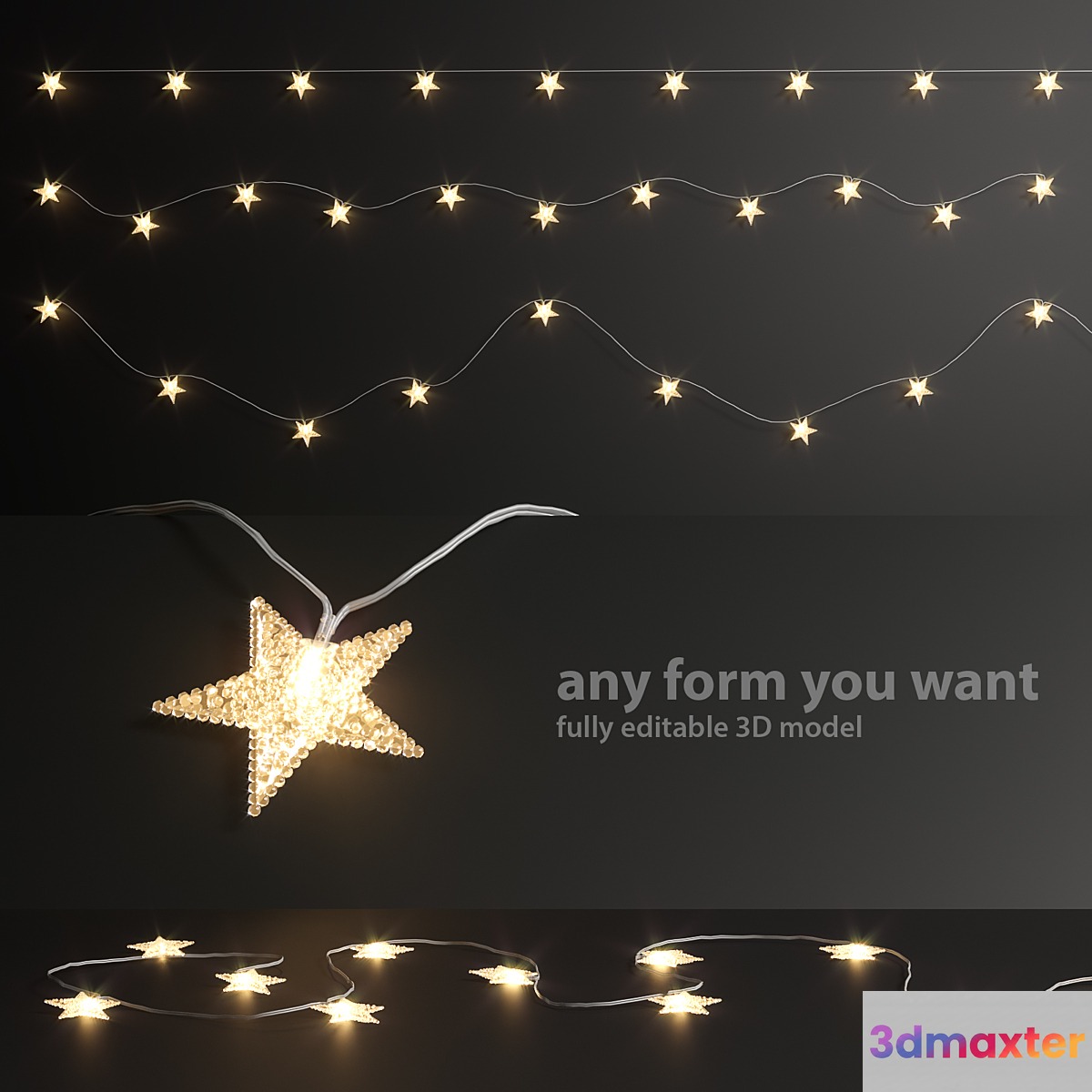 Editable garland lights set 6 - No.2