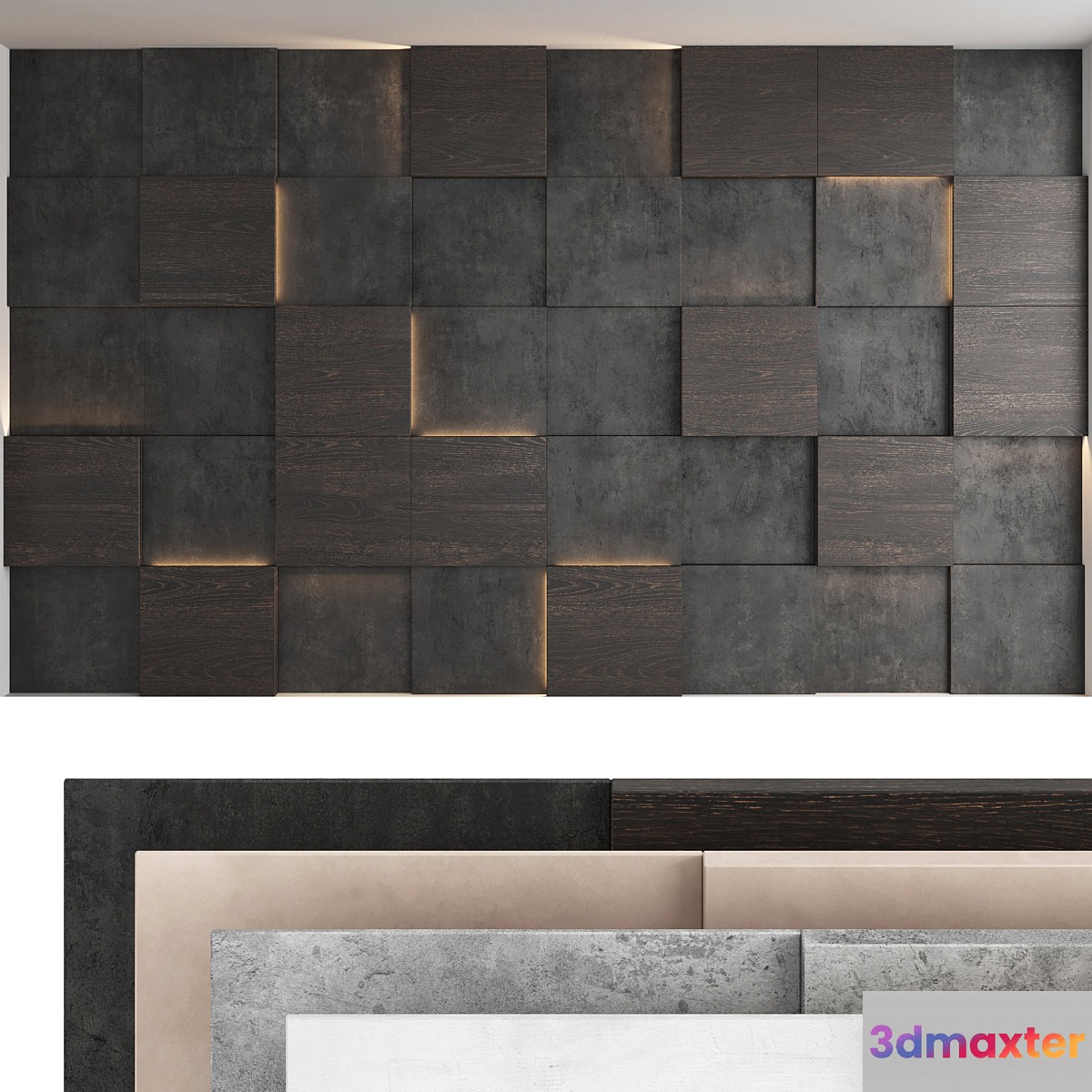 Decorative wall panel set 54