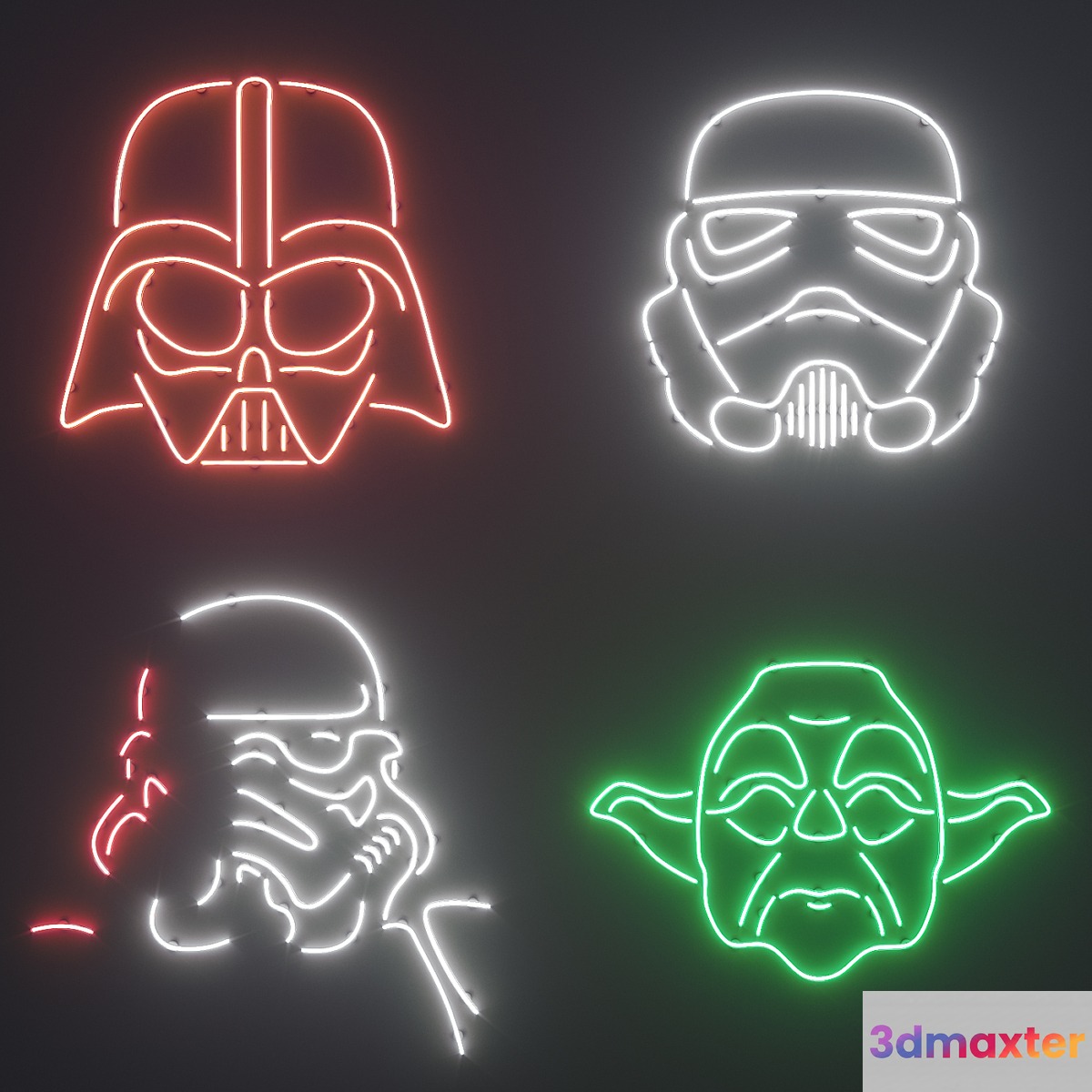 Neon Set 6 3D Max