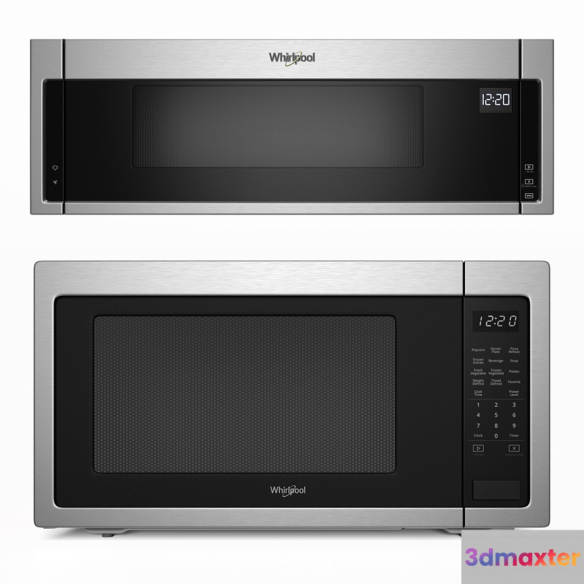 Whirlpool kitchen microwaves 3D Max