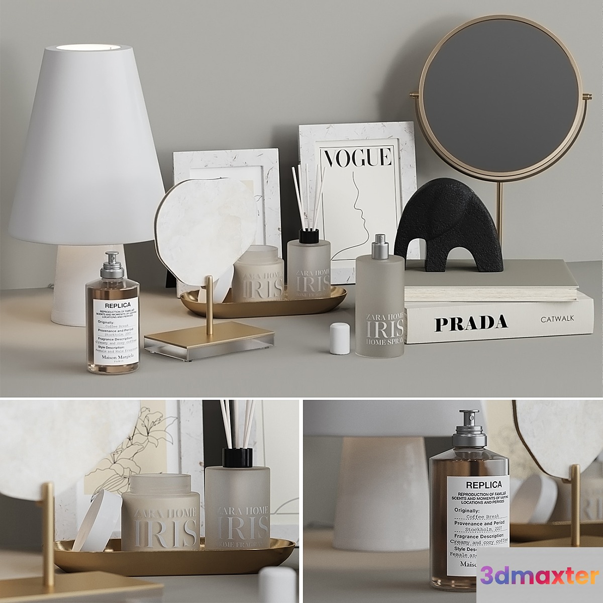 Decorative set Zara Home 3 with Table lamp - No.2