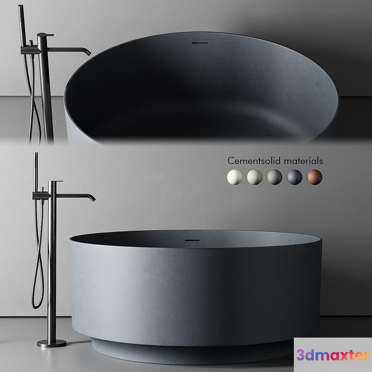 Inbani Arc Round Bathtub 3D Max