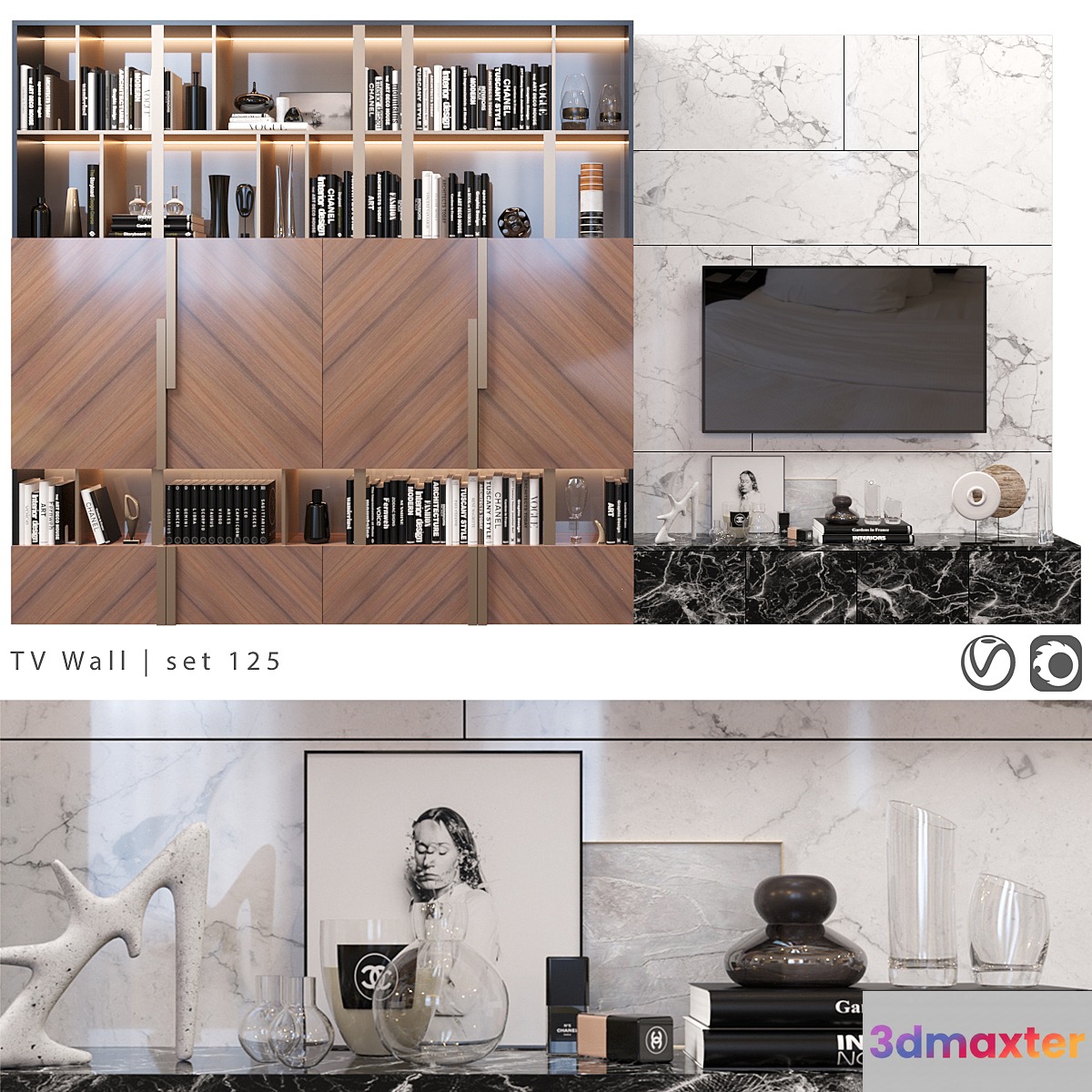 TV Wall | set 125 3D Max
