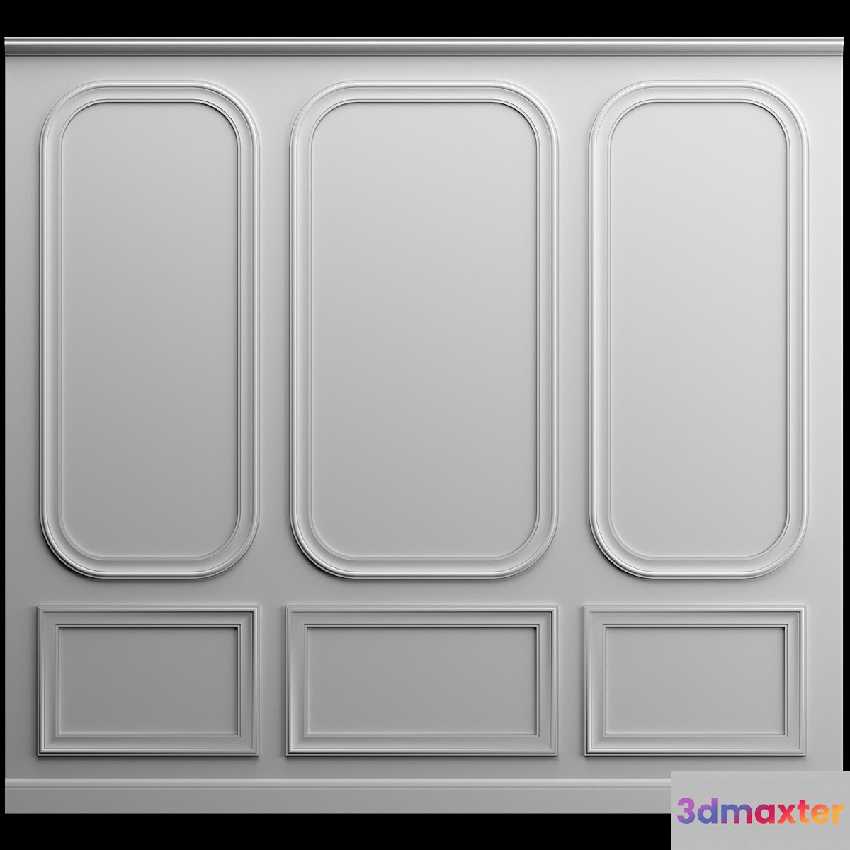 Wall panel - gypsum stucco - No.4 3D Max