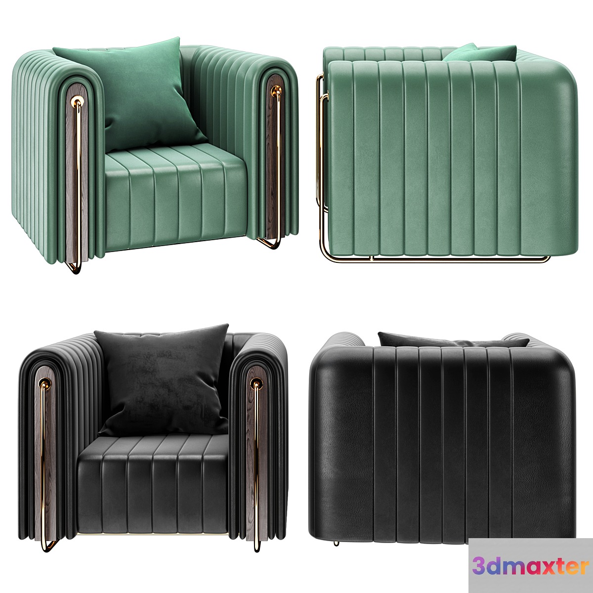 Armchair rivers 3D Max