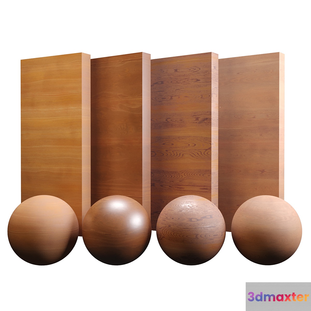Fine Teak Wood Varnished 3D Max
