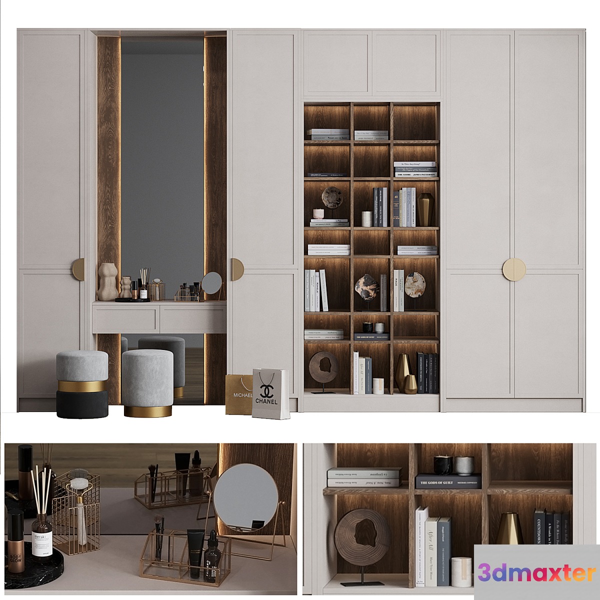 Hallway Composition with H&M decor 3D Max
