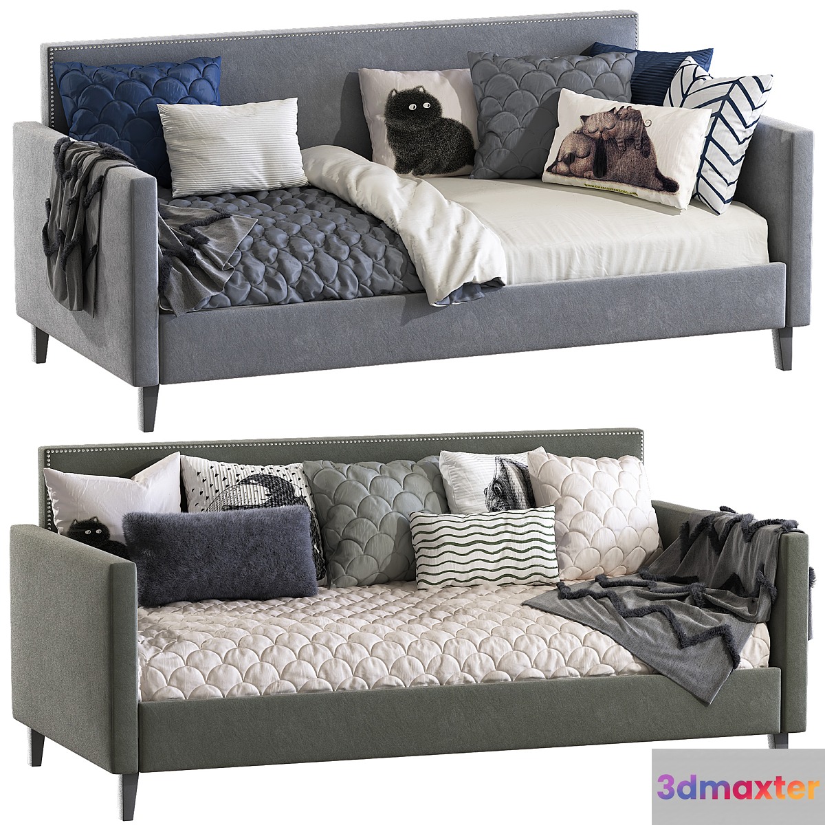 Bed-sofa Guizar Back Twin Daybed