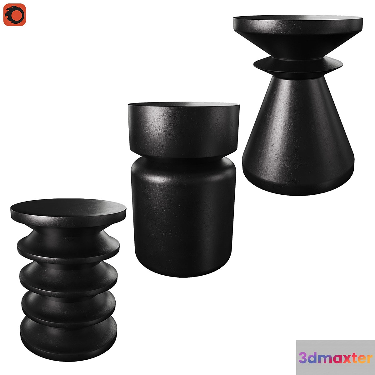 Set of coffee tables Thilde Alban Sujua 3D Max