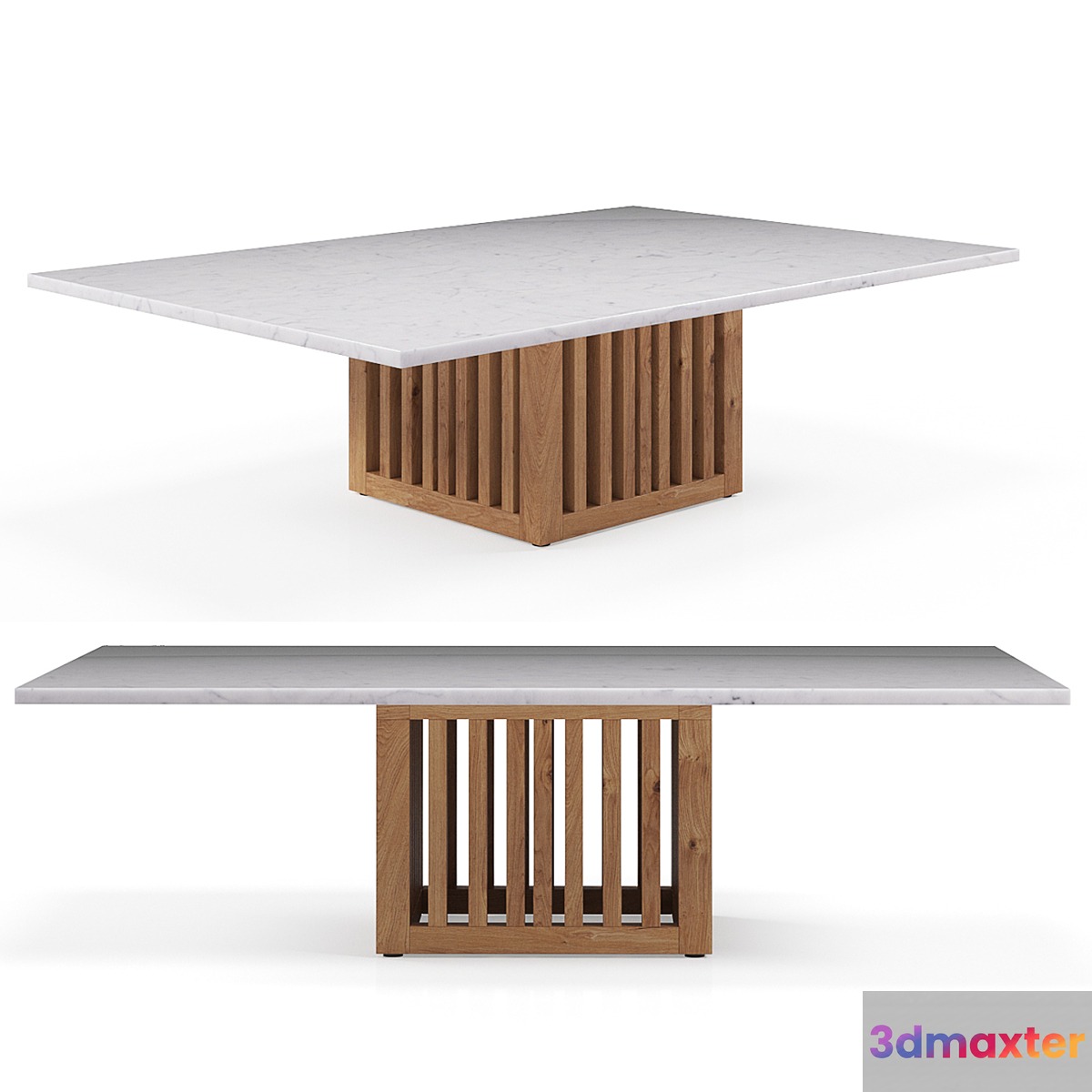 Rectangular coffee table with Code marble top